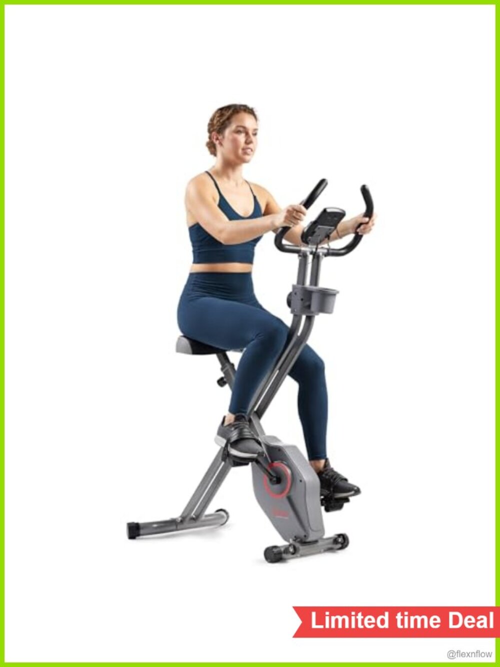 Foldable Magnetic Exercise Bike with 14 Levels, Low-Impact Cardio, 300 lb